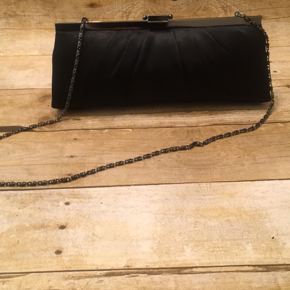 Black Satin Clutch - Picture 3 of 5